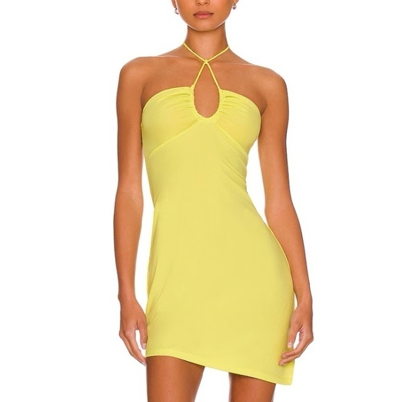 L’Academie NWT Mira Mini Dress in Limelight Size Medium - Picture 3 of 7